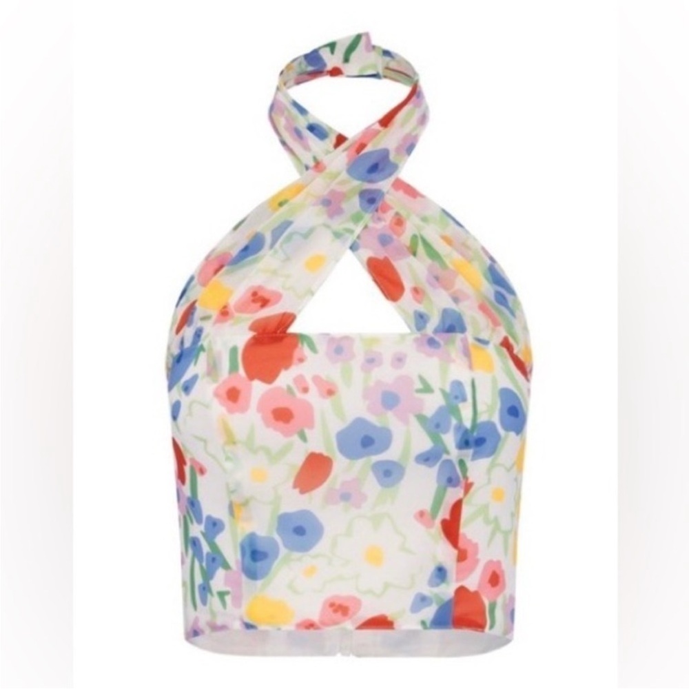 NEW With Jean Tulip Top in Garden Party XXS